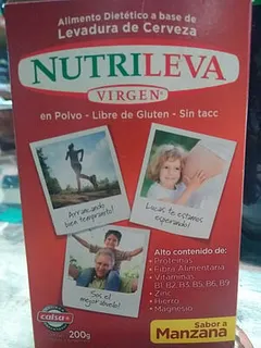 Levadura Virgen Sabor Manzana x 200 gr (Nutrileva)