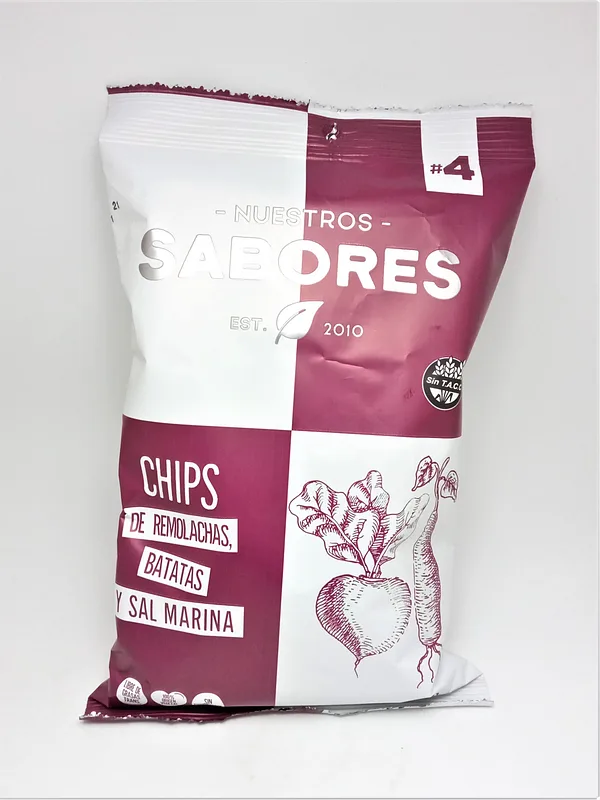 Chips de Remolachas y Batatas con Sal Marina x 80 gr (Nuestros Sabores)