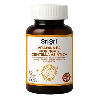 Vitamina B2, Moringa y Centella Asiatica x 60 cap (Sri Sri)