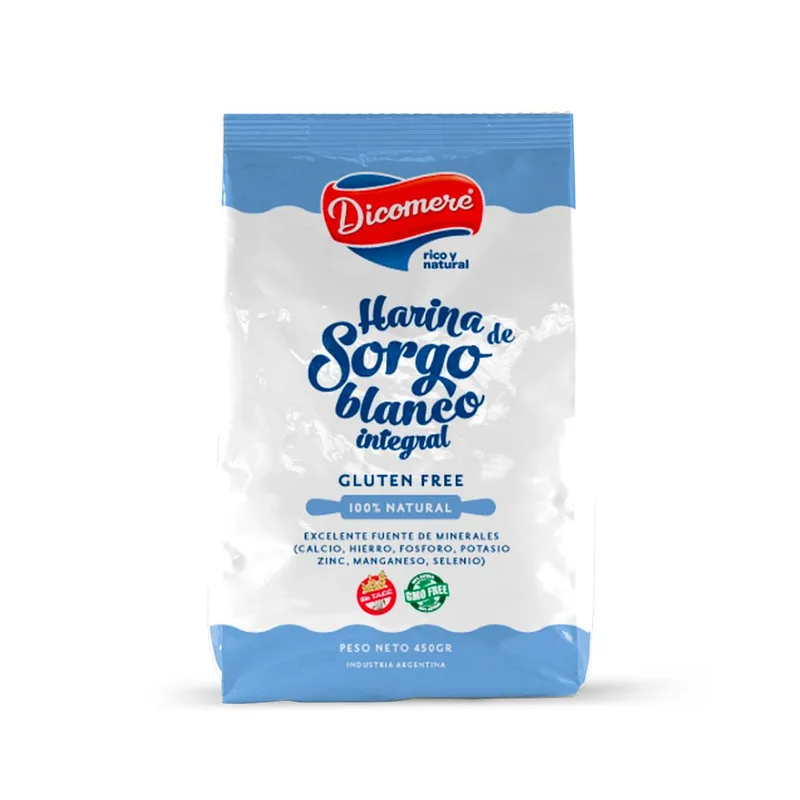 Harina de Sorgo Blanco Integral (Sin Tacc) x 450 gr x 12 u (Dicomere)