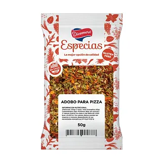 Adobo para Pizza Sin TACC Sobre x 50 gr Pack x 25 u (Dicomere)