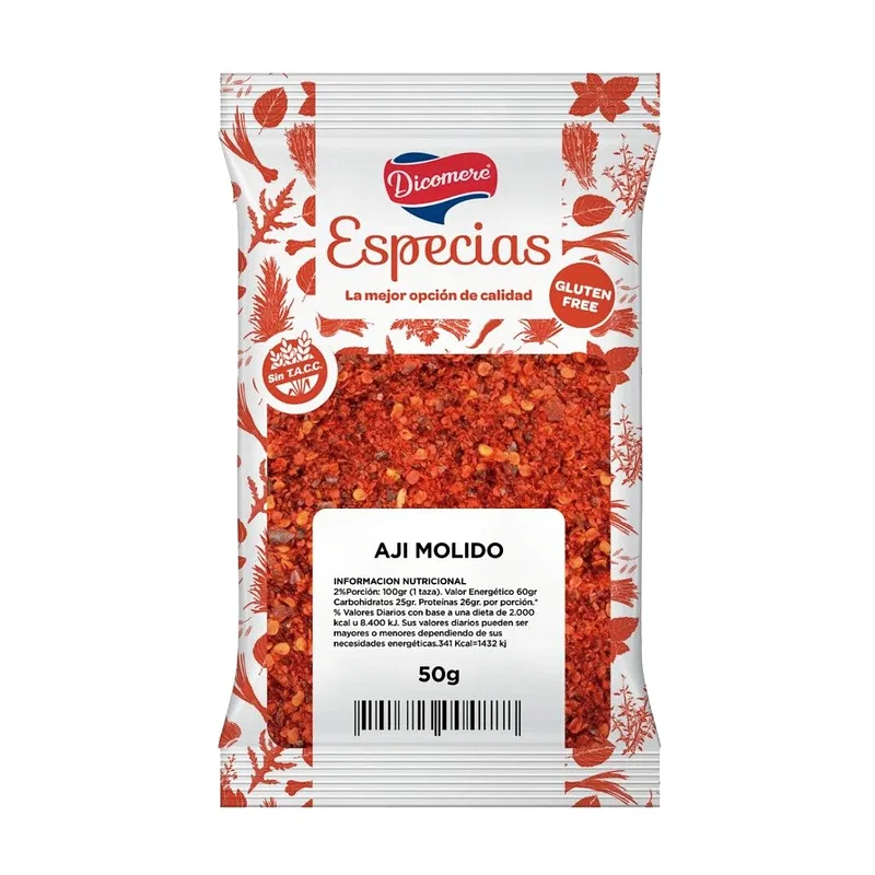 Aji Molido Sin TACC Sobre x 50 gr Pack x 25 u (Dicomere)