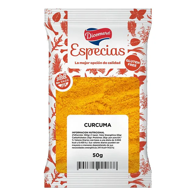 Curcuma Sin TACC Sobre x 50 gr Pack x 25 u (Dicomere)