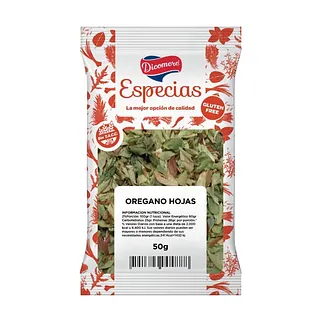 Oregano Sin TACC Sobre x 20 gr Pack x 25 u (Dicomere)