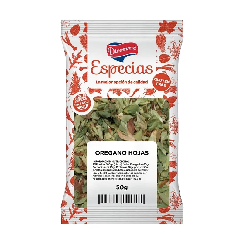 Oregano Sin TACC Sobre x 20 gr Pack x 25 u (Dicomere)