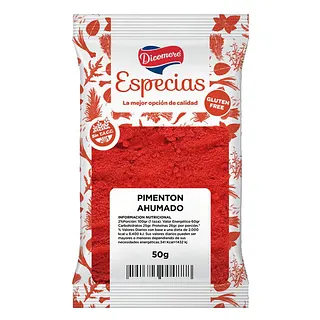 Pimenton Ahumado Sin TACC Sobre x 50 gr Pack x 25 u (Dicomere)