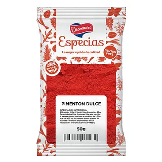 Pimenton Dulce Sin TACC Sobre x 50 gr Pack x 25 u (Dicomere)