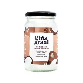 Aceite de Coco Virgen x 360 ml (Chia Graal)