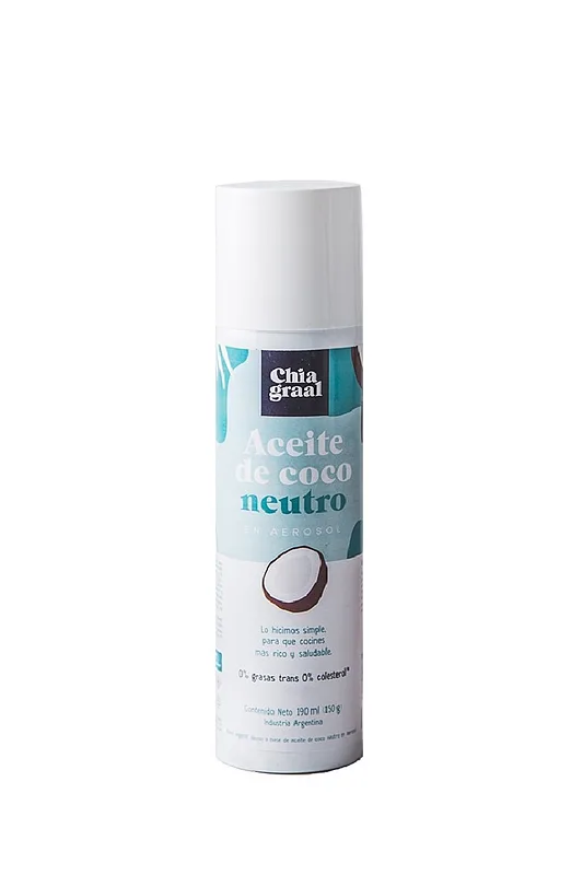 Aceite de Coco Neutro en Aerosol x 150 gr (Chia Graal)