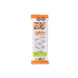 Barritas Manzana y Chia x 28 gr x 12 u (Zafran)