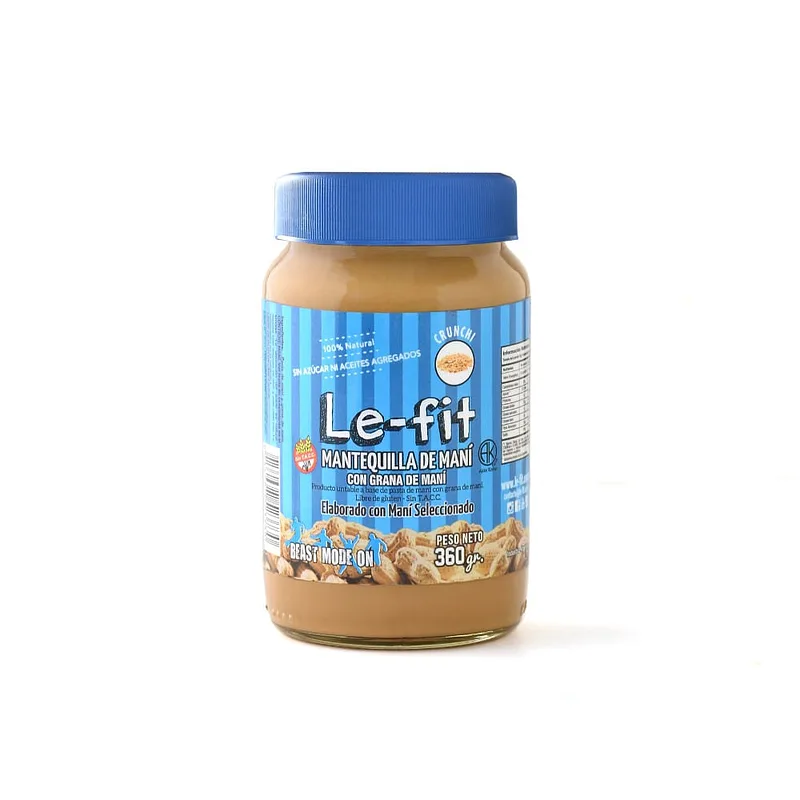 Mantequilla de Mani Le-Fit Crunchy x 360 gr (Le-Fit)