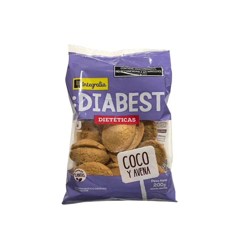 Galletitas Diabest Coco y Avena x 200 gr (Integralia)