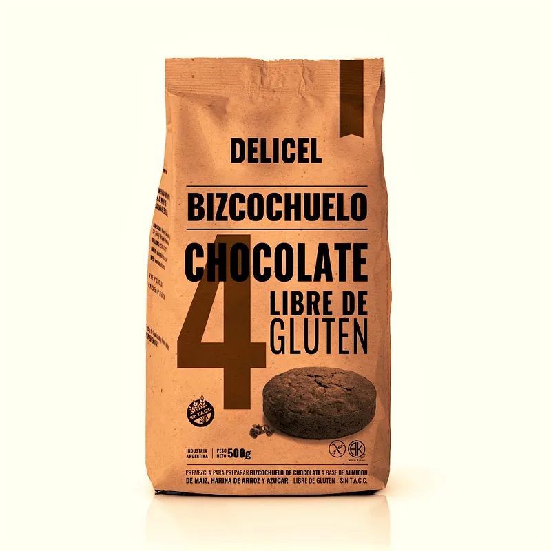 Premezcla Bizcochuelo Chocolate x 500 gr (Delicel)
