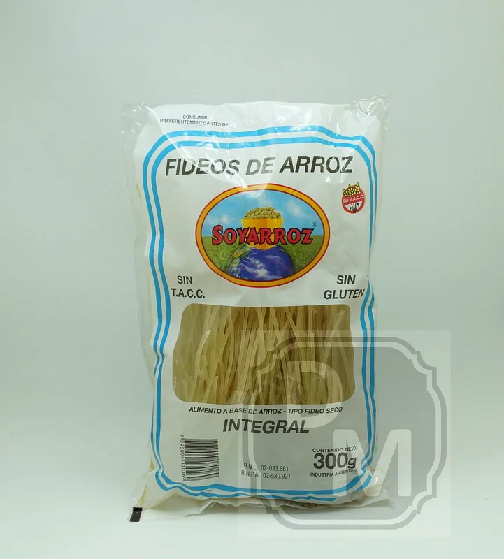 Fideos SoyArroz Sin Tacc Integral x 300 gr (Soyarroz)