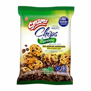 Polvoron Chips Chocolate sin Azucar sin Tacc (Smams)