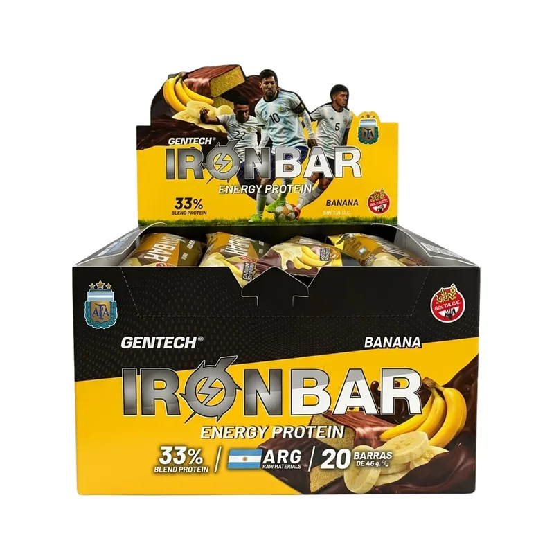 Iron Bar Sabor Banana x 46 gr x 20 u (Gentech)